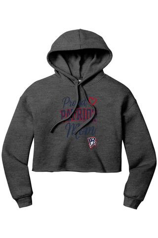 Beckman Patriots Women’s Sponge Fleece Cropped Fleece Hoodie - Lifestyle Patriot Mom Edition