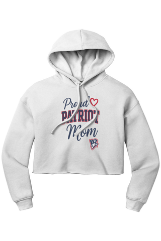 Beckman Patriots Women’s Sponge Fleece Cropped Fleece Hoodie - Lifestyle Patriot Mom Edition