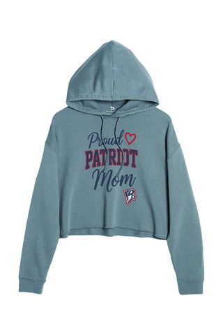 Beckman Patriots Ladies' Cropped Fleece Hoodie - Lifestyle Patriot Mom Edition
