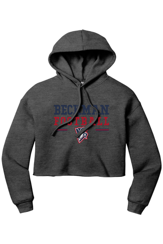 Beckman Patriots Women’s Sponge Fleece Cropped Fleece Hoodie - Lifestyle Beckman Football Edition