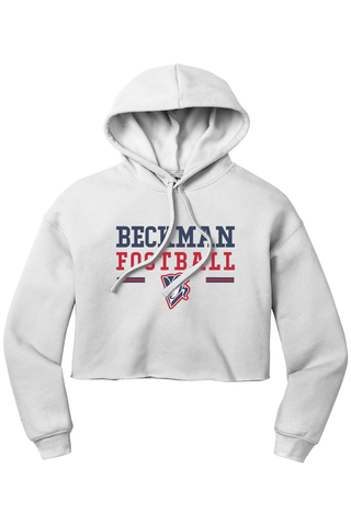 Beckman Patriots Women’s Sponge Fleece Cropped Fleece Hoodie - Lifestyle Beckman Football Edition