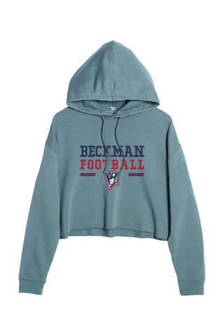 Beckman Patriots Ladies' Cropped Fleece Hoodie - Lifestyle Beckman Football Edition