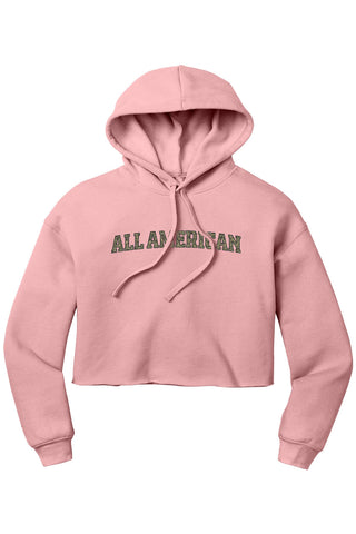 All American Women’s Sponge Fleece Cropped Fleece Hoodie - Lifestyle Beyond The Game