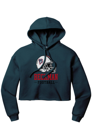 Beckman Patriots Women’s Sponge Fleece Cropped Fleece Hoodie - Lifestyle Helmet Pride Edition