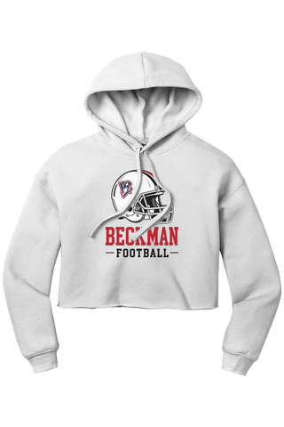 Beckman Patriots Women’s Sponge Fleece Cropped Fleece Hoodie - Lifestyle Helmet Pride Edition