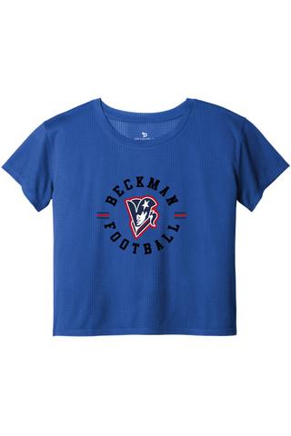Beckman Patriots Ladies PosiCharge® Draft Crop Tee - Lifestyle Classic Pride Edition