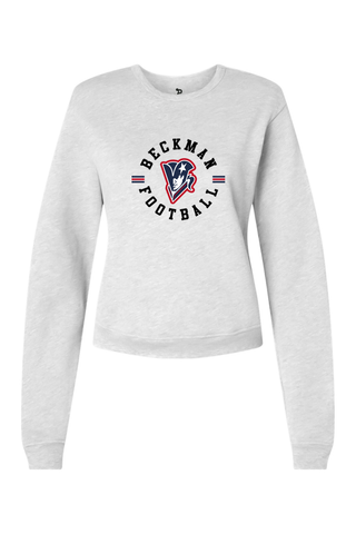 Beckman Patriots Women's Sponge Fleece Classic Crewneck Sweatshirt - Lifestyle 4