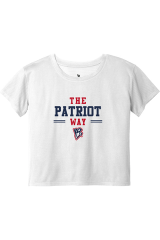 Beckman Patriots Ladies PosiCharge® Draft Crop Tee - Lifestyle 5