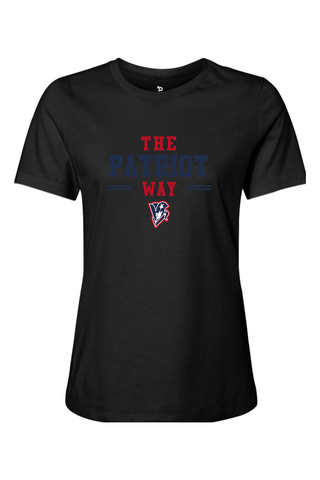 Beckman Patriots Women’s Relaxed Jersey Short Sleeve Tee - Lifestyle 5