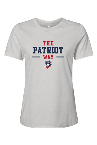 Beckman Patriots Women’s Relaxed Jersey Short Sleeve Tee - Lifestyle Patriot Way Edition