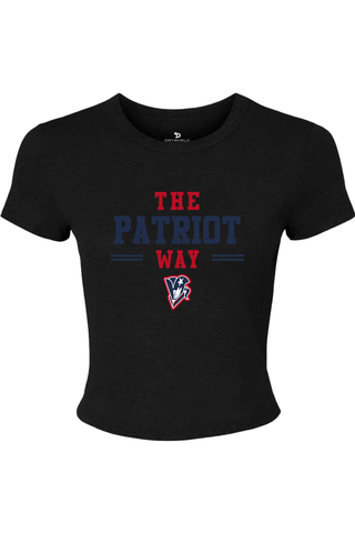 Beckman Patriots Women's Micro Rib Baby Tee - Lifestyle 5