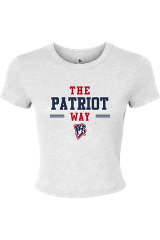 Beckman Patriots Women's Micro Rib Baby Tee - Lifestyle 5