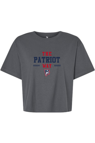 Beckman Patriots Women's Fine Jersey Boxy Tee - Lifestyle Patriot Way Edition