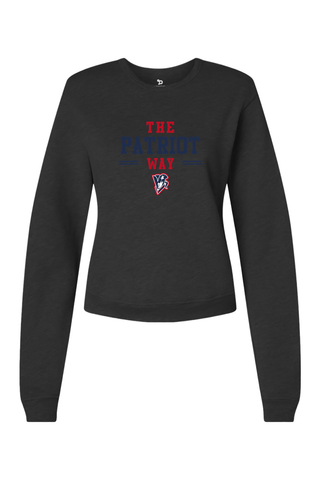 Beckman Patriots Women's Sponge Fleece Classic Crewneck Sweatshirt - Lifestyle 5