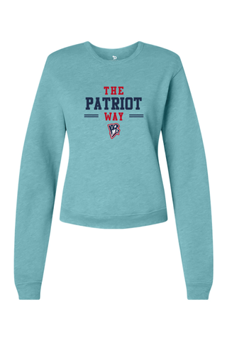 Beckman Patriots Women's Sponge Fleece Classic Crewneck Sweatshirt - Lifestyle Patriot Way Edition