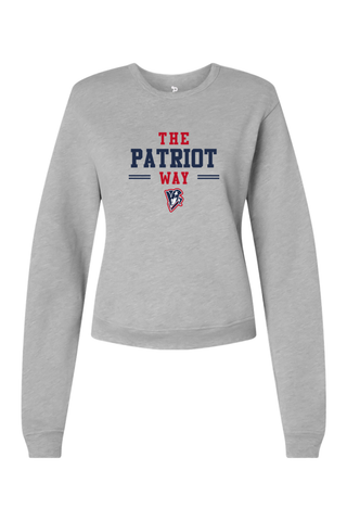Beckman Patriots Women's Sponge Fleece Classic Crewneck Sweatshirt - Lifestyle Patriot Way Edition