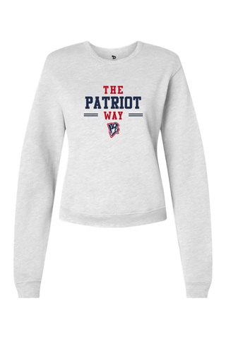 Beckman Patriots Women's Sponge Fleece Classic Crewneck Sweatshirt - Lifestyle 5