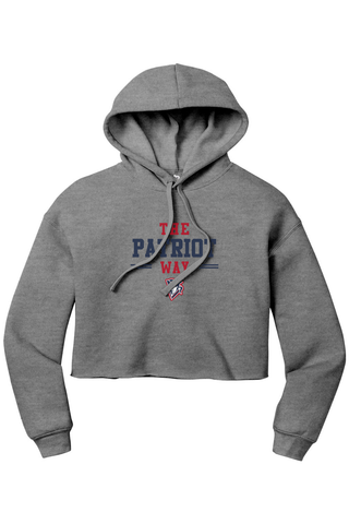 Beckman Patriots Women’s Sponge Fleece Cropped Fleece Hoodie - Lifestyle Patriot Way Edition