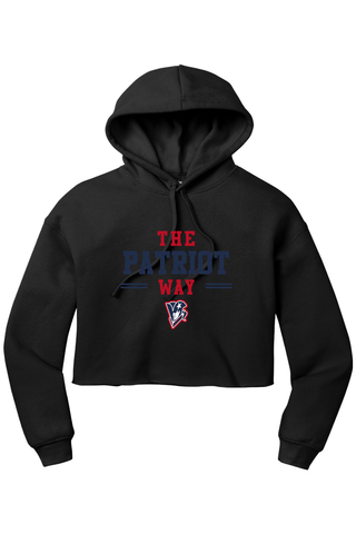 Beckman Patriots Women’s Sponge Fleece Cropped Fleece Hoodie - Lifestyle 5