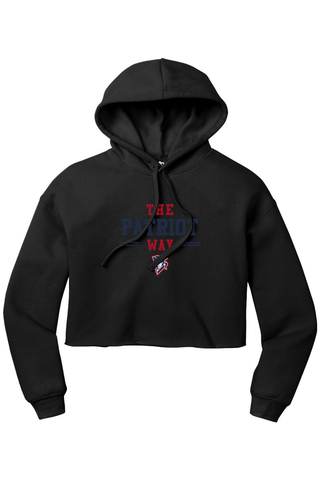 Beckman Patriots Women’s Sponge Fleece Cropped Fleece Hoodie - Lifestyle Patriot Way Edition