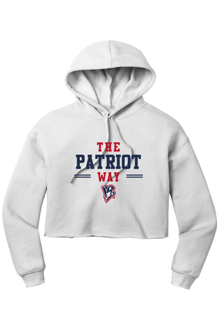 Beckman Patriots Women’s Sponge Fleece Cropped Fleece Hoodie - Lifestyle 5