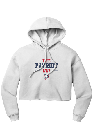 Beckman Patriots Women’s Sponge Fleece Cropped Fleece Hoodie - Lifestyle Patriot Way Edition