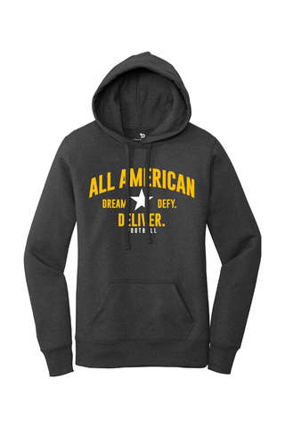 ALL AMERICAN Ladies Core Fleece Pullover Hooded Sweatshirt - DREAM DEFY DELIVER EDITION