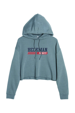 Beckman Patriots Ladies' Cropped Fleece Hoodie - Lifestyle Varsity Heritage Edition
