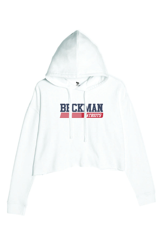 Beckman Patriots Ladies' Cropped Fleece Hoodie - Lifestyle Varsity Heritage Edition