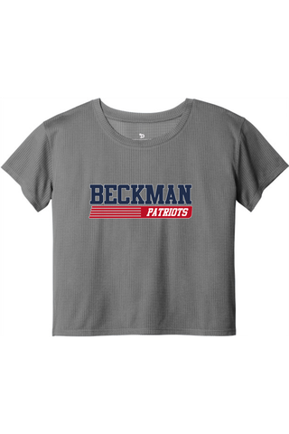 Beckman Patriots Ladies PosiCharge® Draft Crop Tee - Lifestyle 6