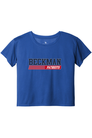Beckman Patriots Ladies PosiCharge® Draft Crop Tee - Lifestyle 6