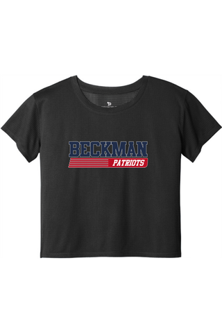 Beckman Patriots Ladies PosiCharge® Draft Crop Tee - Lifestyle 6