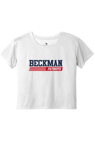 Beckman Patriots Ladies PosiCharge® Draft Crop Tee - Lifestyle 6