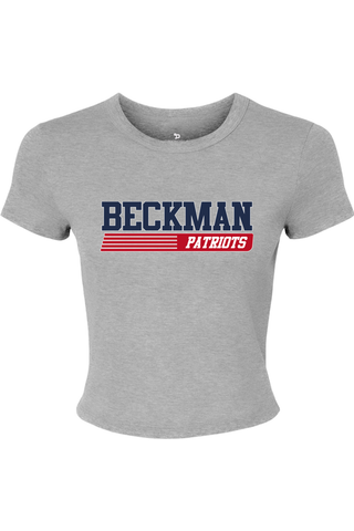 Beckman Patriots Women's Micro Rib Baby Tee - Lifestyle 6