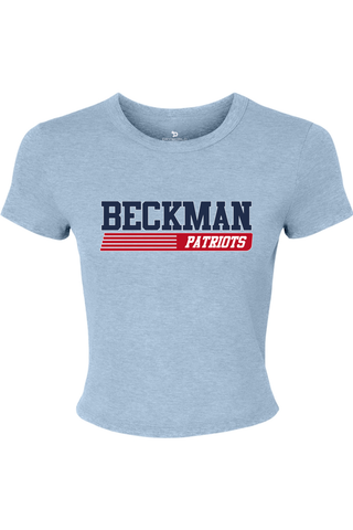 Beckman Patriots Women's Micro Rib Baby Tee - Lifestyle 6