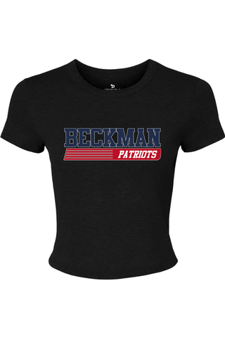 Beckman Patriots Women's Micro Rib Baby Tee - Lifestyle 6