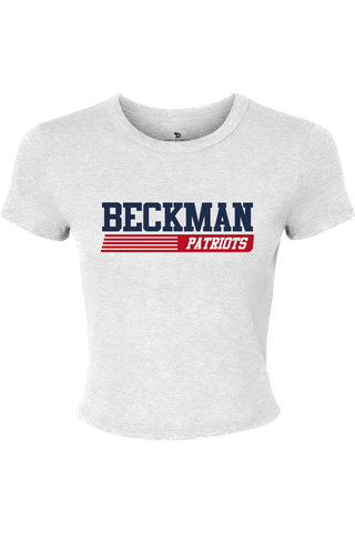 Beckman Patriots Women's Micro Rib Baby Tee - Lifestyle 6