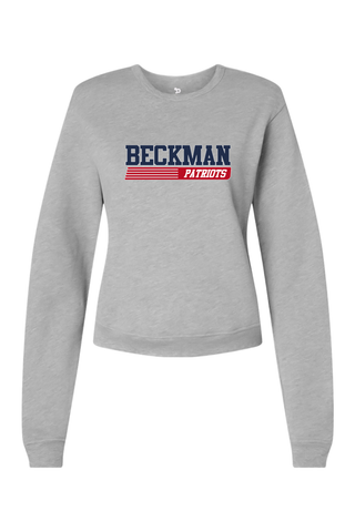 Beckman Patriots Women's Sponge Fleece Classic Crewneck Sweatshirt - Lifestyle 6