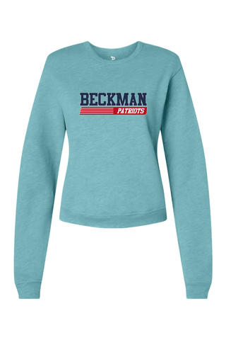 Beckman Patriots Women's Sponge Fleece Classic Crewneck Sweatshirt - Lifestyle 6
