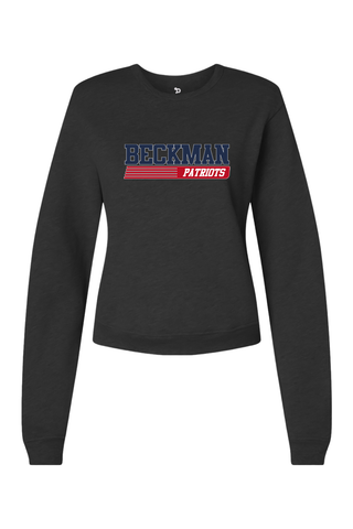 Beckman Patriots Women's Sponge Fleece Classic Crewneck Sweatshirt - Lifestyle 6