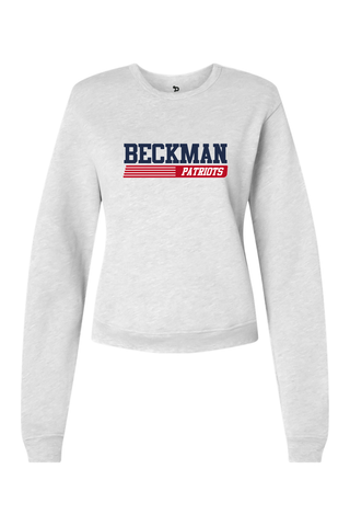 Beckman Patriots Women's Sponge Fleece Classic Crewneck Sweatshirt - Lifestyle 6