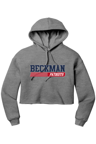 Beckman Patriots Women’s Sponge Fleece Cropped Fleece Hoodie - Lifestyle 6