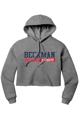 Beckman Patriots Women’s Sponge Fleece Cropped Fleece Hoodie - Lifestyle Varsity Heritage Edition
