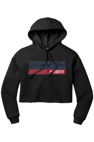 Beckman Patriots Women’s Sponge Fleece Cropped Fleece Hoodie - Lifestyle Varsity Heritage Edition