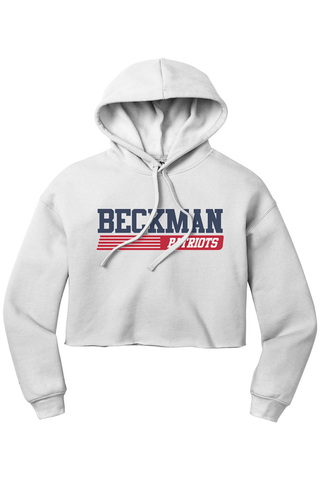 Beckman Patriots Women’s Sponge Fleece Cropped Fleece Hoodie - Lifestyle Varsity Heritage Edition