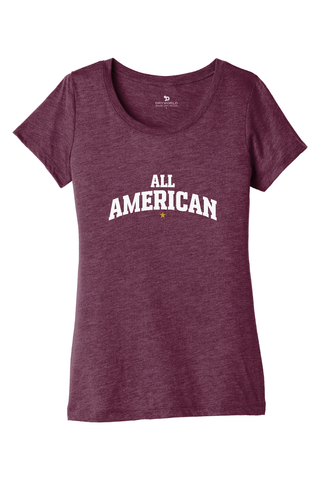 All American Women’s Triblend Short Sleeve Tee - Lifestyle Beyond The Game Edition
