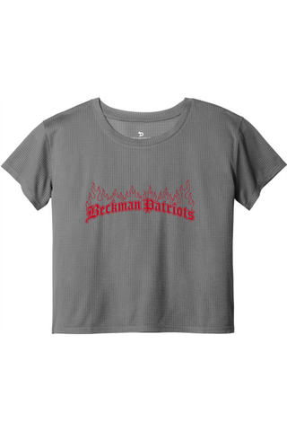Beckman Patriots Ladies PosiCharge® Draft Crop Tee - Lifestyle 7