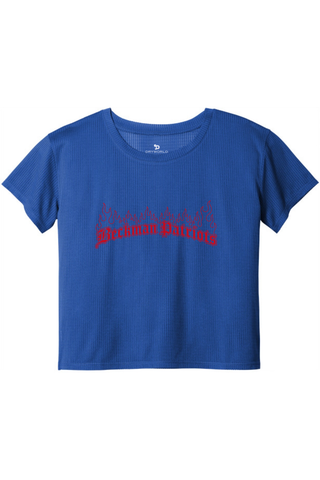Beckman Patriots Ladies PosiCharge® Draft Crop Tee - Lifestyle 7
