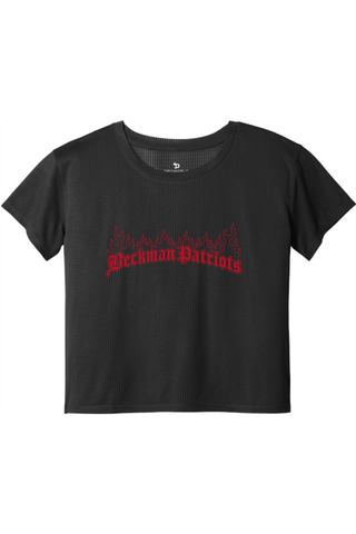 Beckman Patriots Ladies PosiCharge® Draft Crop Tee - Lifestyle 7