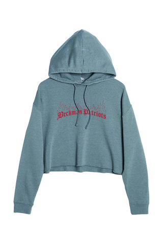 Beckman Patriots Ladies' Cropped Fleece Hoodie - Lifestyle Burniing Creed Edition